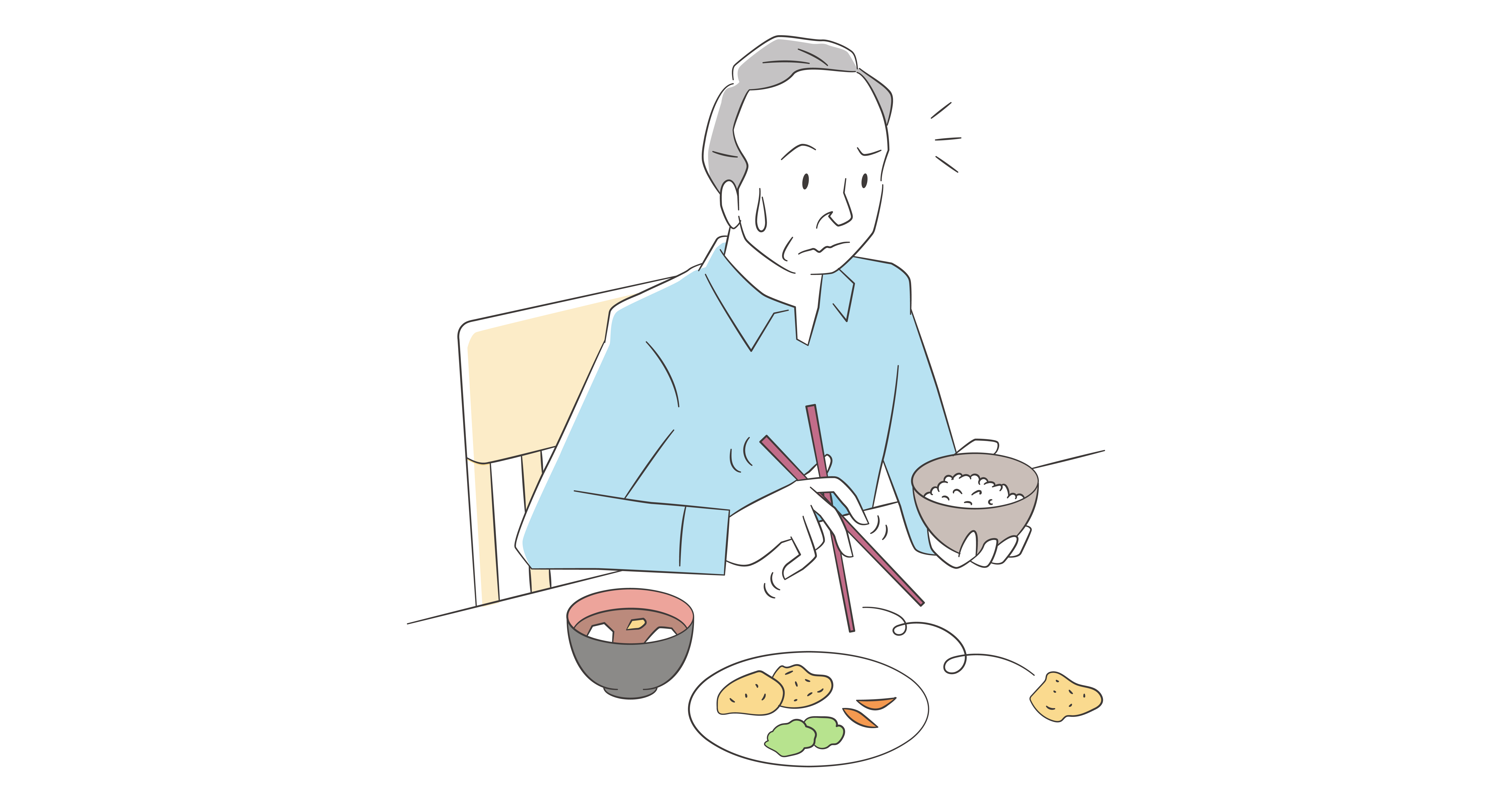 手足の運動障害、麻痺のイラスト